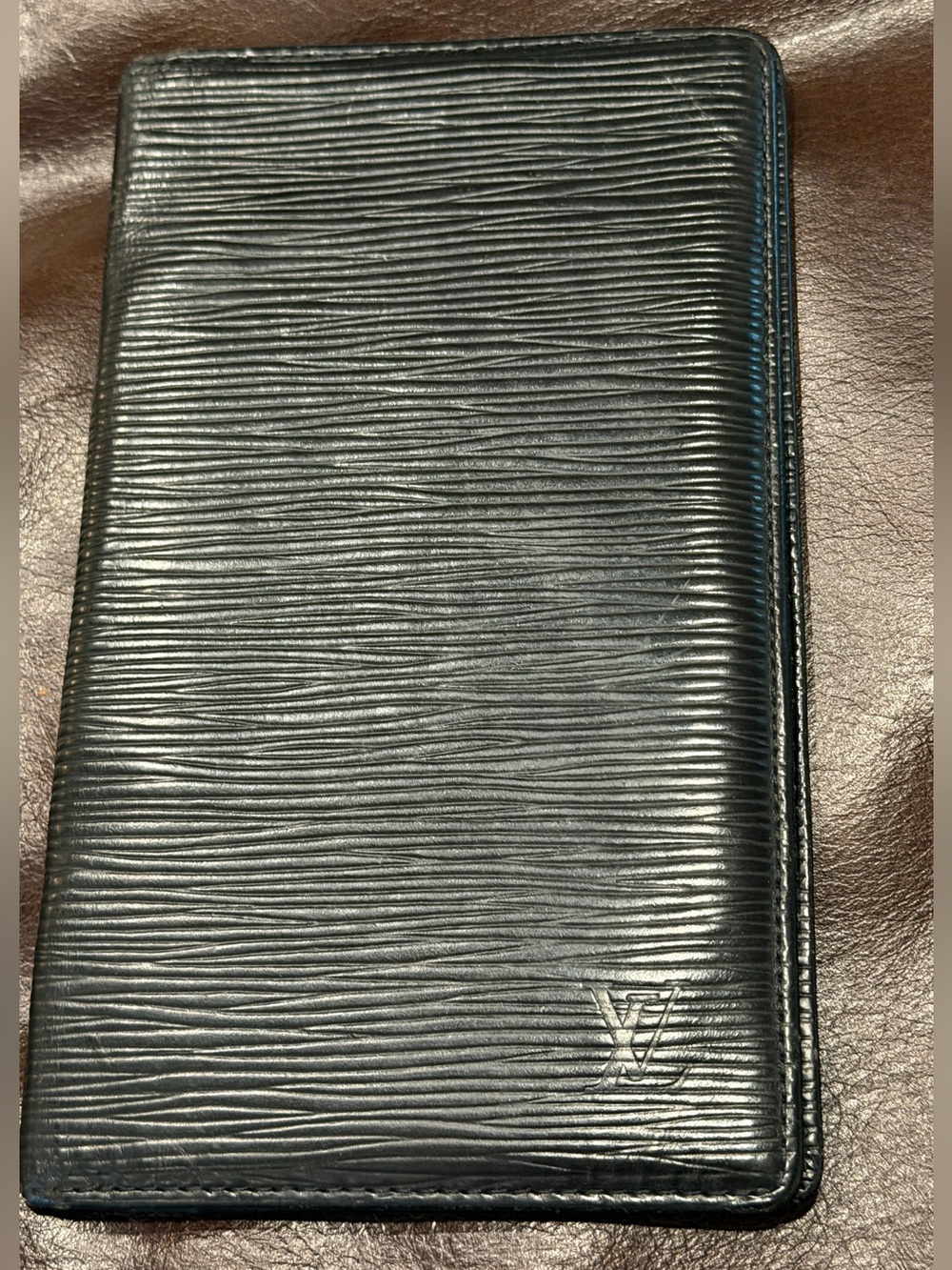 Louis Vuitton Black Epi Leather Long Bifold Wallet